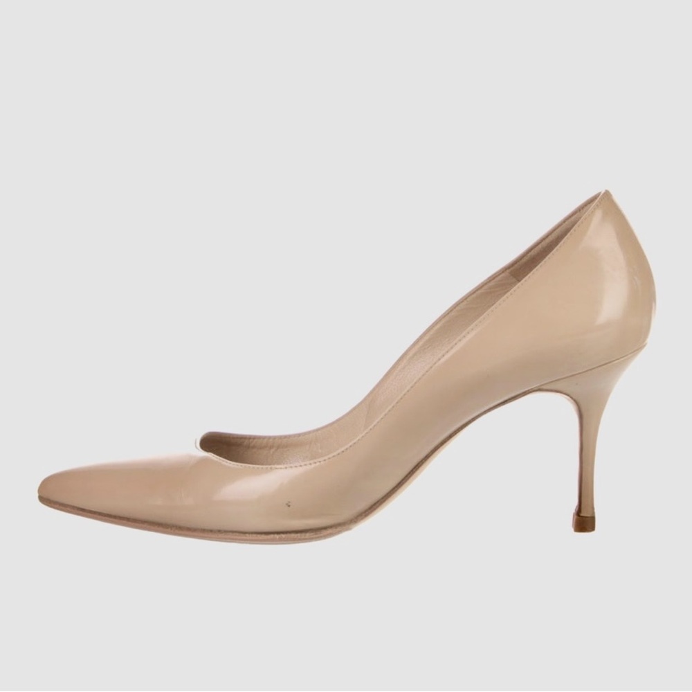 Manolo Blahnik Beige/cream Stiletto Heels